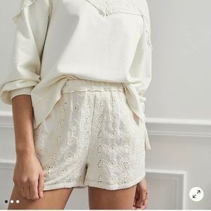 Leonie embroidered shorts from Anthropologie